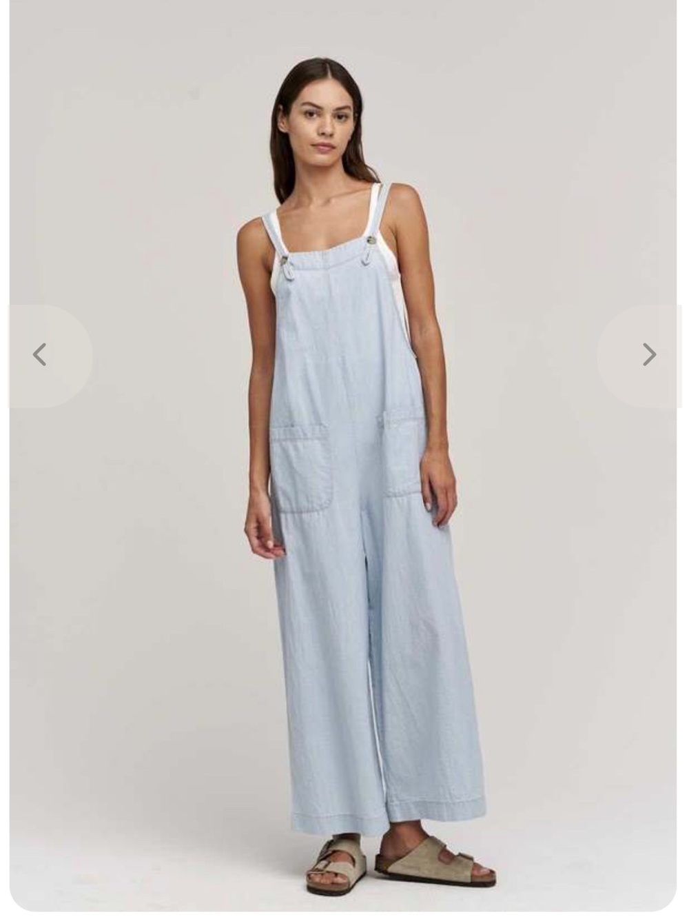 Velvet by Graham & Spencer Penelope cotton overalls in chambray